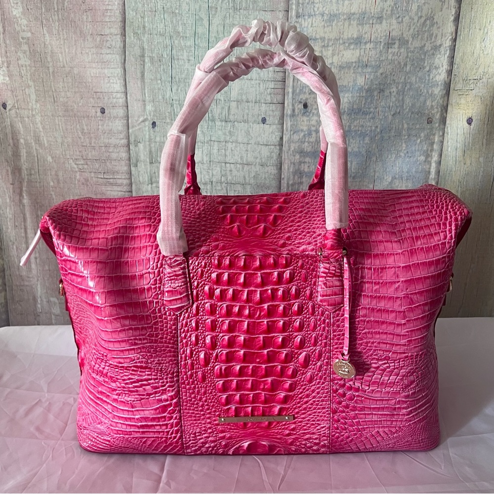 Brand New With Tags Brahmin Pink Cosmo Weekender.